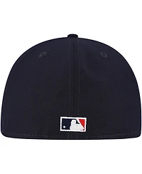 New Era Men's Navy Cleveland Indians Cooperstown Collection Duo Logo 2.0 59FIFTY Fitted Hat