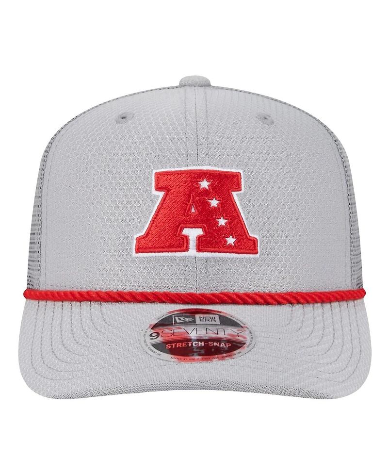 New Era Men's Gray Las Vegas Raiders 2025 Pro Bowl 9SEVENTY Stretch-Snap Hat