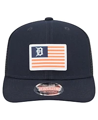 New Era Men's Navy Detroit Tigers Flag 9SEVENTY Stretch-Snap Hat