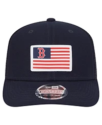 New Era Men's Navy Boston Red Sox Flag 9SEVENTY Stretch-Snap Hat