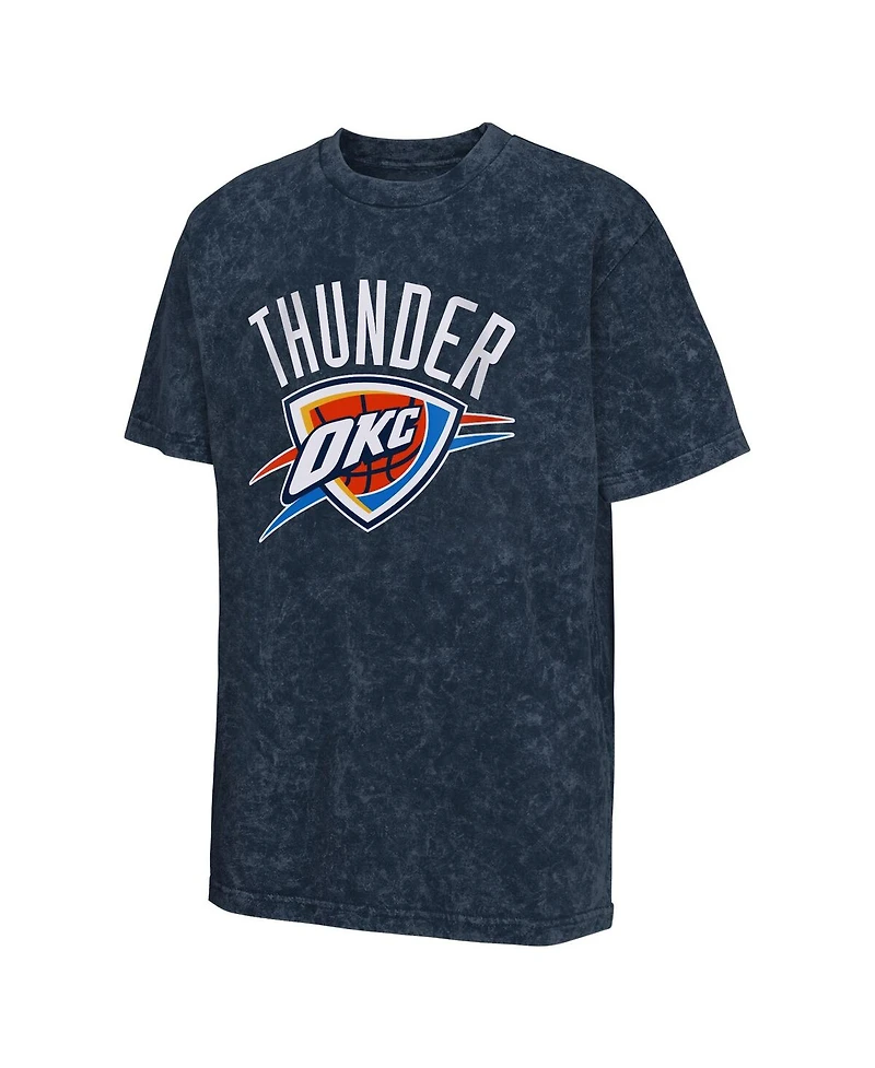 Outerstuff Big Boys and Girls Navy Oklahoma City Thunder Rugged Defense T-Shirt