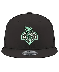 New Era Men's and Women's Black New York Liberty Logo 9FIFTY Snapback Hat