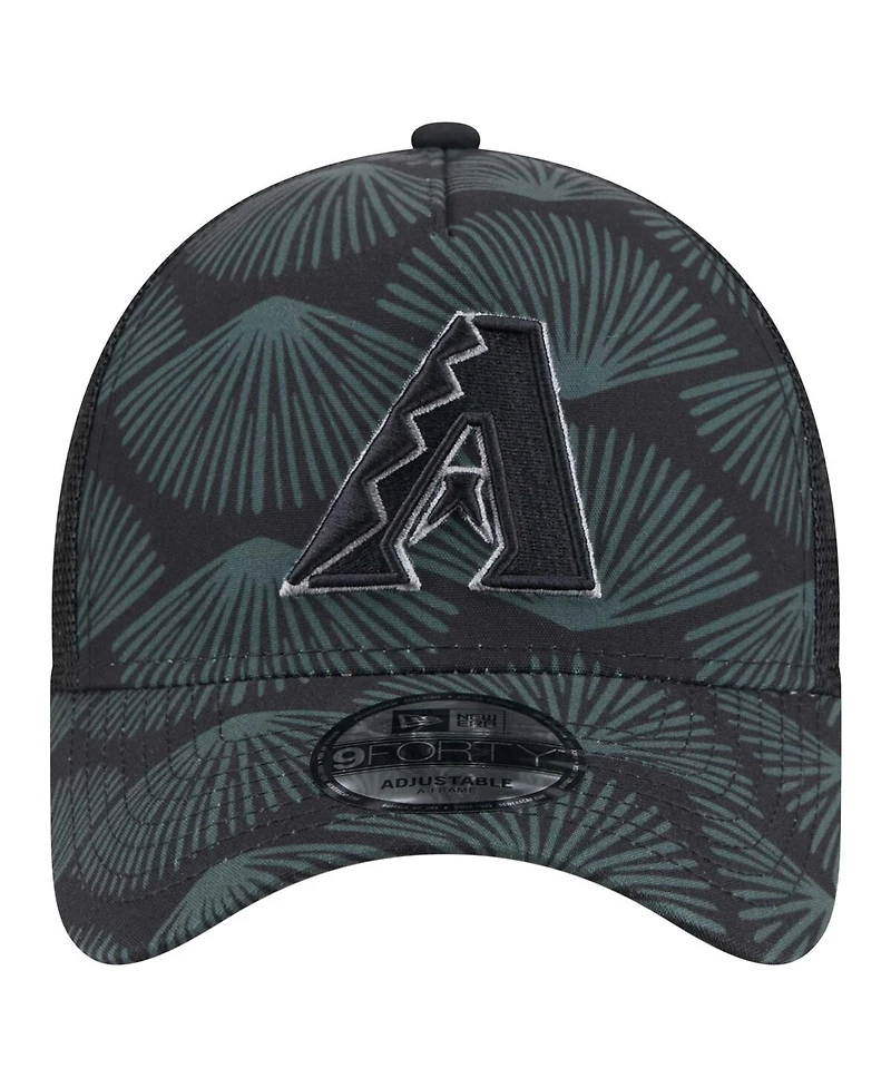 New Era Men's Black Arizona Diamondbacks 9FORTY A-Frame Trucker Adjustable Hat