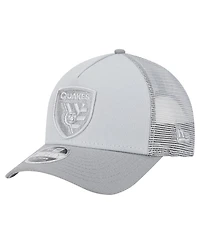 New Era Men's Gray San Jose Earthquakes Color Pack 9FORTY A-Frame Adjustable Trucker Hat