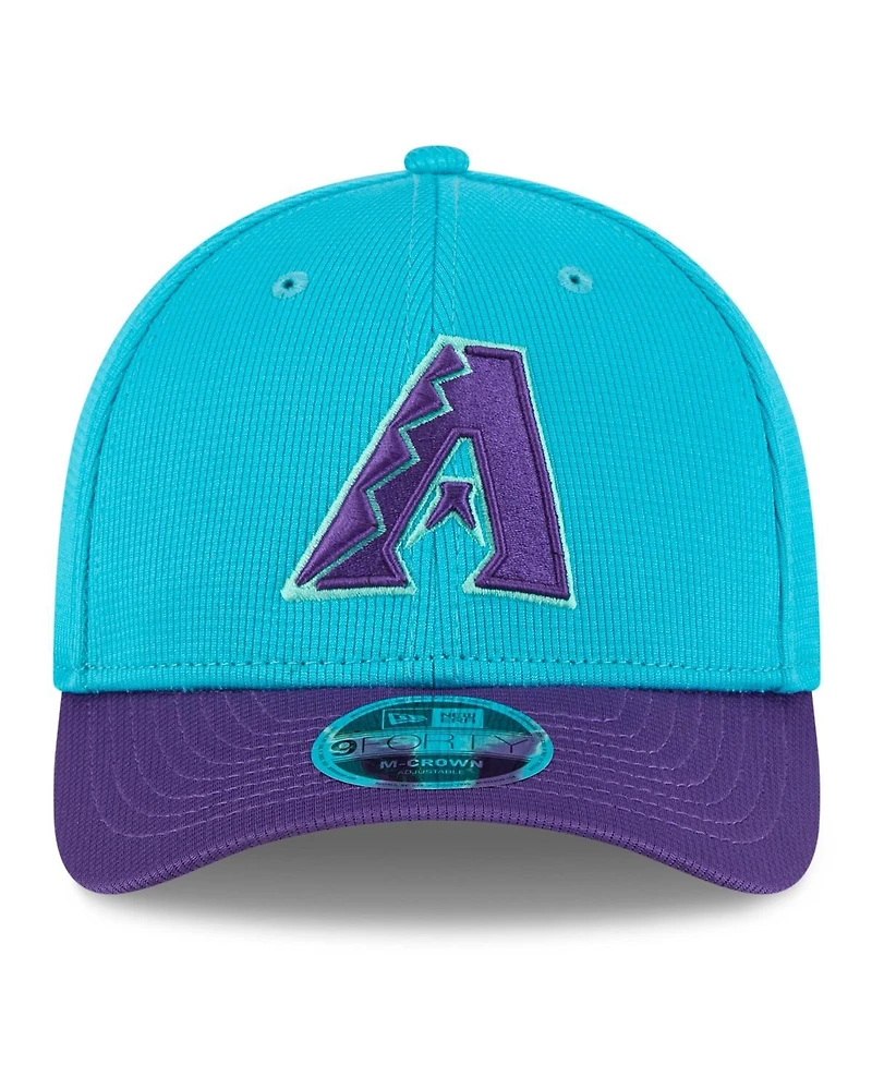 New Era Men's Teal/Purple Arizona Diamondbacks 2025 City Connect Batting Practice M-Crown 9FORTY Adjustable Hat