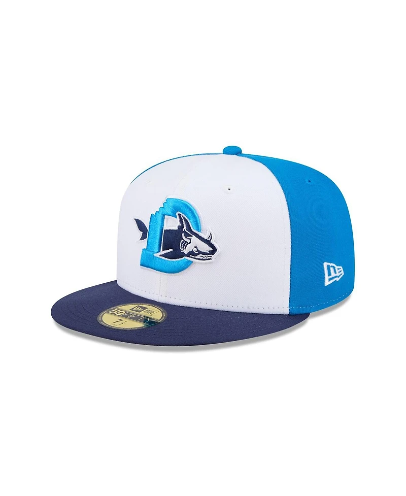 New Era Men's White Durham Bulls Theme Nights 59FIFTY Fitted Hat