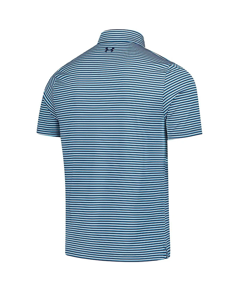 Under Armour Men's Blue the Players Drive Groove Stripe Polo Shirt
