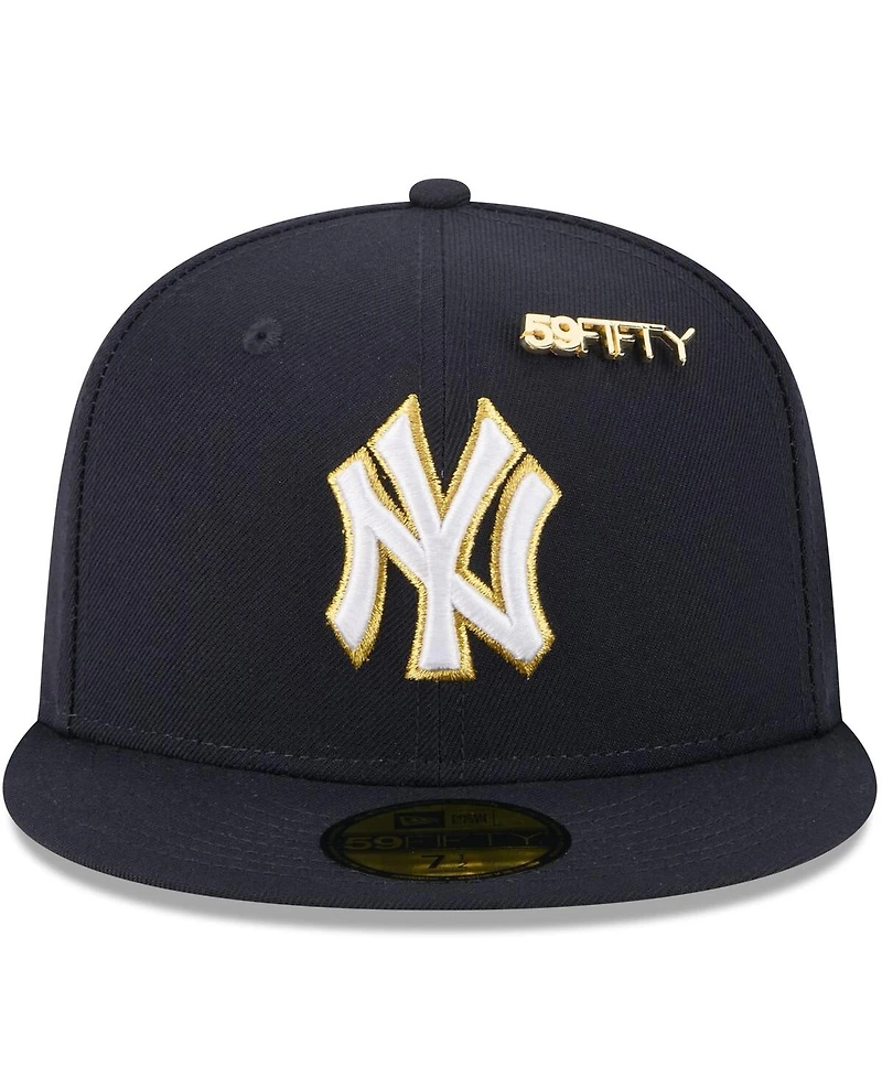 New Era Men's Navy York Yankees 2025 59FIFTY Day Fitted with Pins Hat
