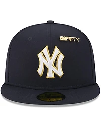 New Era Men's Navy York Yankees 2025 59FIFTY Day Fitted with Pins Hat