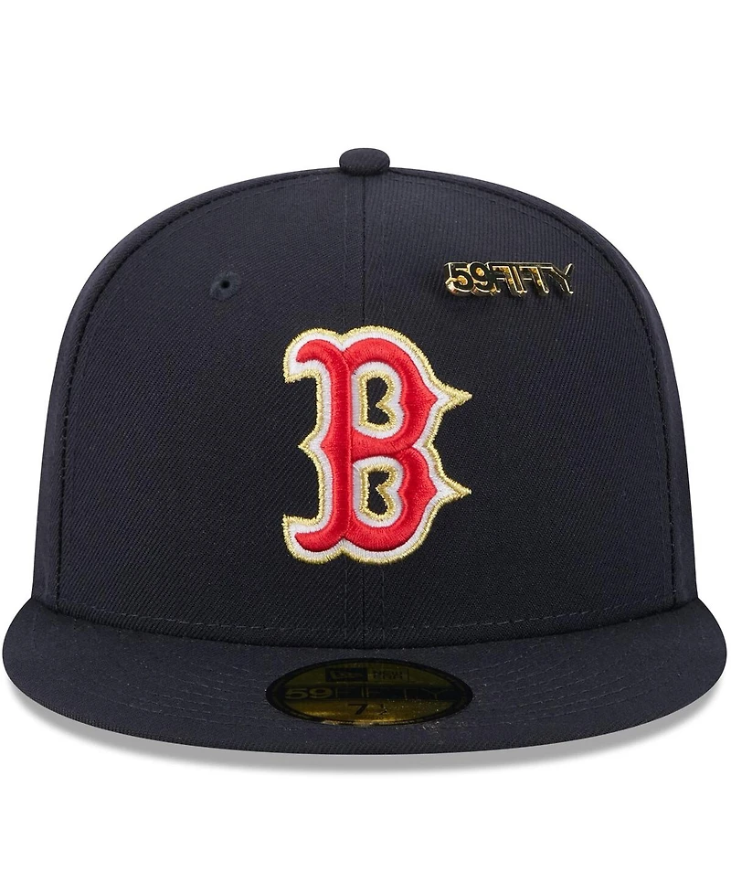 New Era Men's Navy Boston Red Sox 2025 59FIFTY Day Fitted with Pins Hat