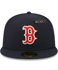 New Era Men's Navy Boston Red Sox 2025 59FIFTY Day Fitted with Pins Hat