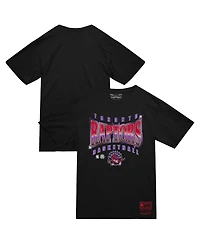 Mitchell & Ness Men's Black Toronto Raptors Worldwide Collection Glow Up T-Shirt