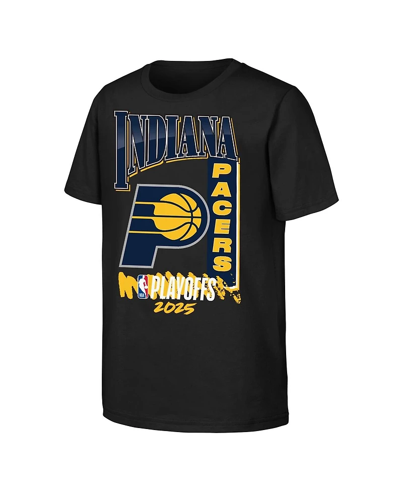 Outerstuff Big Boys and Girls Black Indiana Pacers 2025 Nba Playoffs Hype T-Shirt