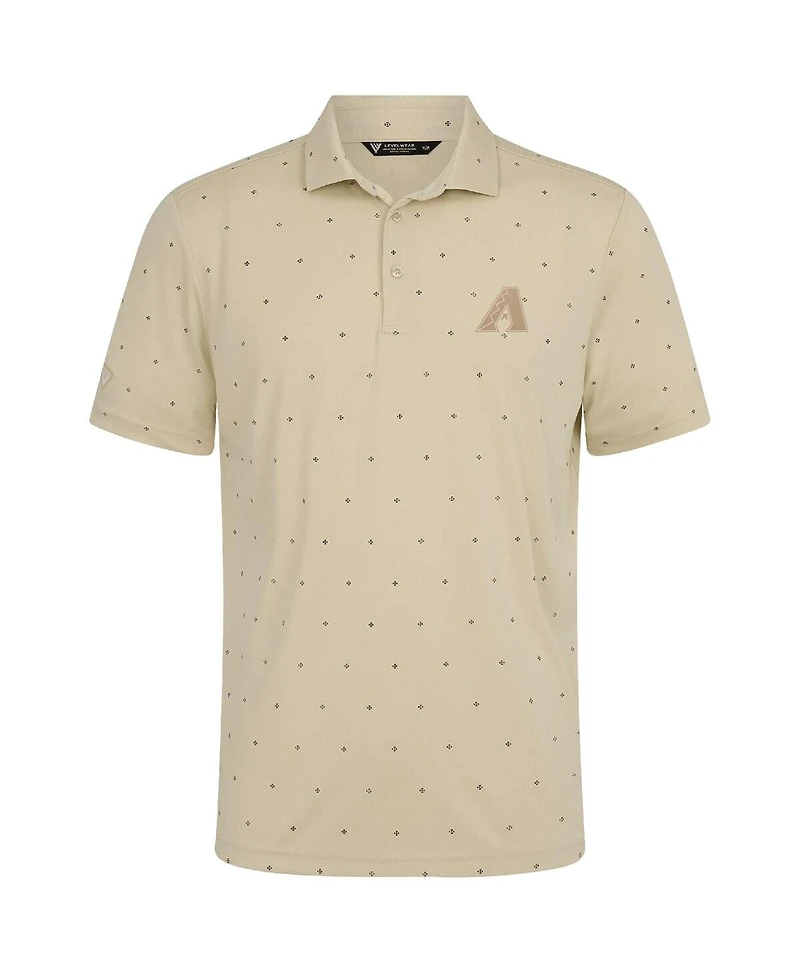 LevelWear Men's Cream Arizona Diamondbacks Vision Polo Shirt