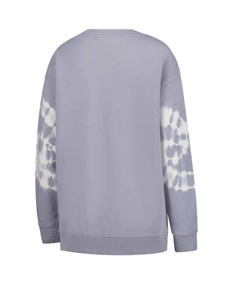 The Wild Collective Women's Gray Wnba Double Collar Fleece Pullover Sweatshirt