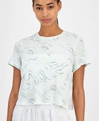 Id Ideology Women's Fluid Zebra T-Shirt, Exclusively at Macy's