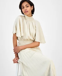 julia jordan Women's Pleated Smocked Dress