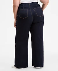 On 34th Trendy Plus High-Rise Wide-Leg Jeans, Exclusively at Macy's