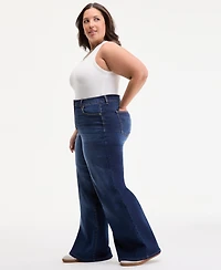 On 34th Trendy Plus High-Rise Wide-Leg Jeans, Exclusively at Macy's