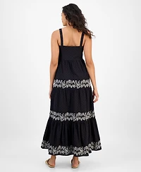 And Now This Women's Embroidered Cotton Maxi Dress, Exclusively at Macy's