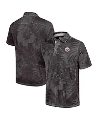 Tommy Bahama Men's Black Pittsburgh Steelers Big Tall Santiago Paradise Polo Shirt