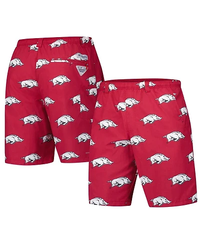 Columbia Men's Cardinal Arkansas Razorbacks Pfg Backcast Iii Omni-Shade Shorts