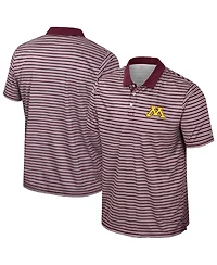 Colosseum Men's Maroon Minnesota Golden Gophers Striped Polo Shirt