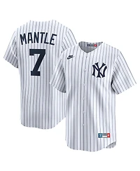 Nike Men's Mickey Mantle White New York Yankees Throwback Cooperstown Collection Limited Jersey