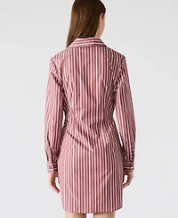 Steve Madden Women's Cotton Button-Front Shirtdress