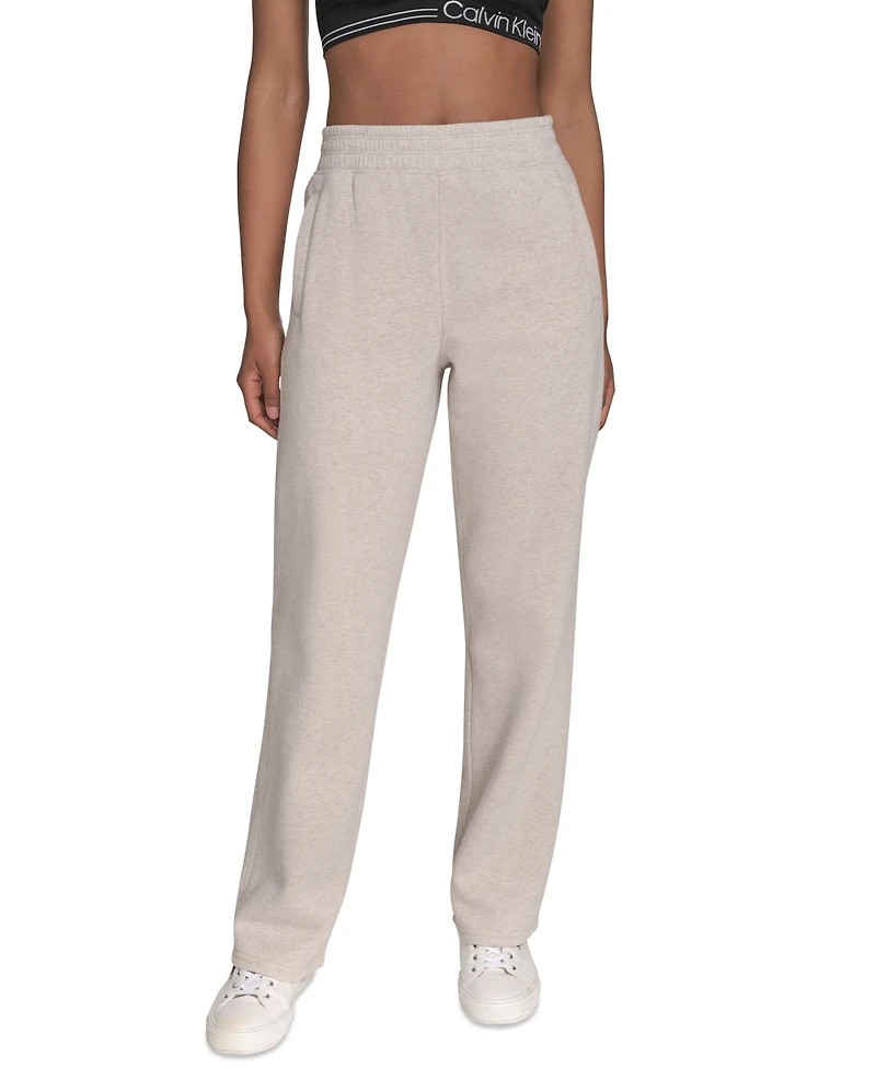 Calvin Klein Performance Women's High-Waist Straight-Leg Sweatpants