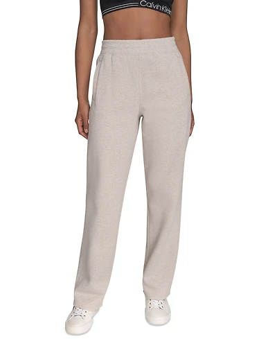 Calvin Klein Performance Women's High-Waist Straight-Leg Sweatpants