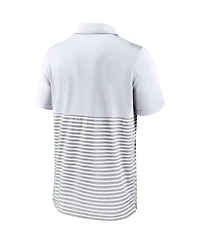 Nike Men's White/Gray Athletics Home Plate Striped Polo Shirt