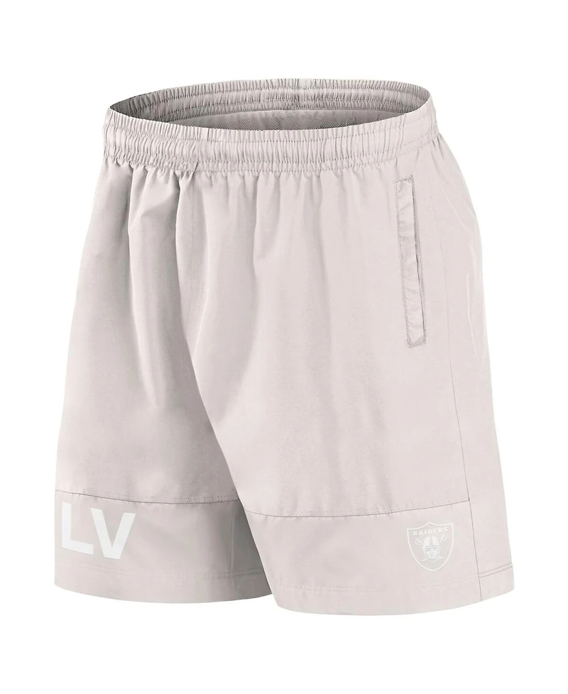 Fanatics Men's Cream Las Vegas Raiders Elements Shorts