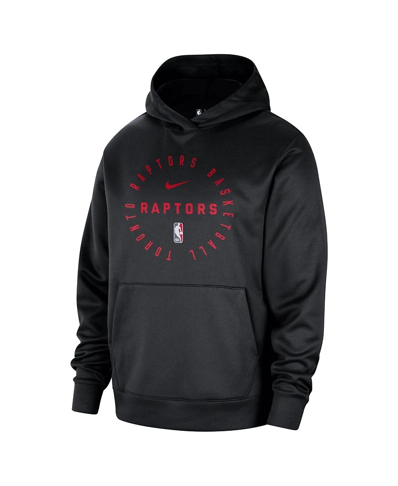 Nike Men's Black Toronto Raptors 2024/25 Spotlight On-Court Practice Performance Pullover Hoodie