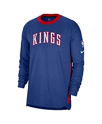 Nike Men's Blue Sacramento Kings 2024/25 City Edition Authentic Pregame Performance Long Sleeve Shooting T-Shirt