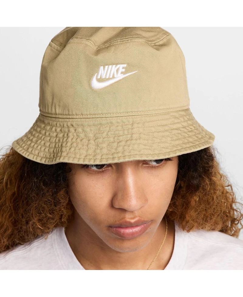 Nike Men's and Women's Khaki Apex Futura Washed Bucket Hat