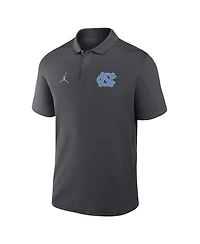 Jordan Men's Anthracite North Carolina Tar Heels Primetime Victory Primary Logo Performance Polo Shirt