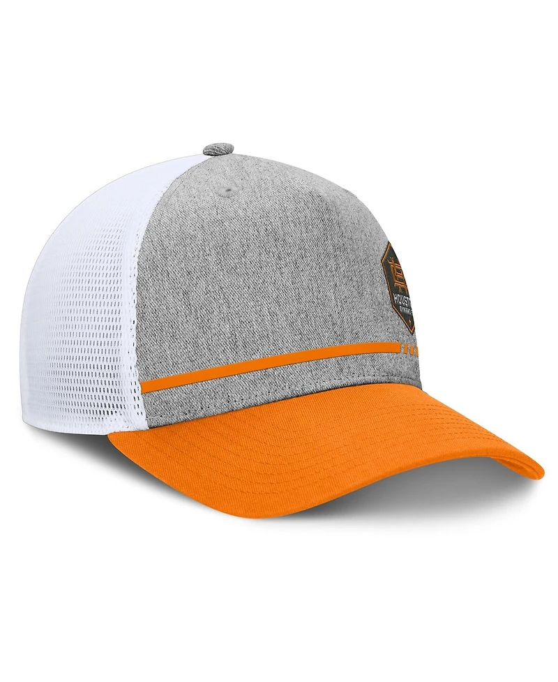 Fanatics Men's Heather Gray Houston Dynamo Fc Low Block Trucker Adjustable Hat