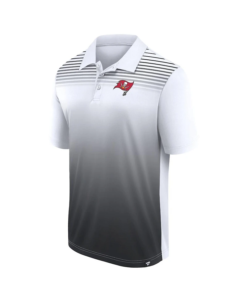 Logo Athletic Men's White/Black Tampa Bay Buccaneers Sandlot Game Polo Shirt