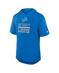Nike Men's Blue Detroit Lions Lockup Tri-Blend Hoodie T-Shirt