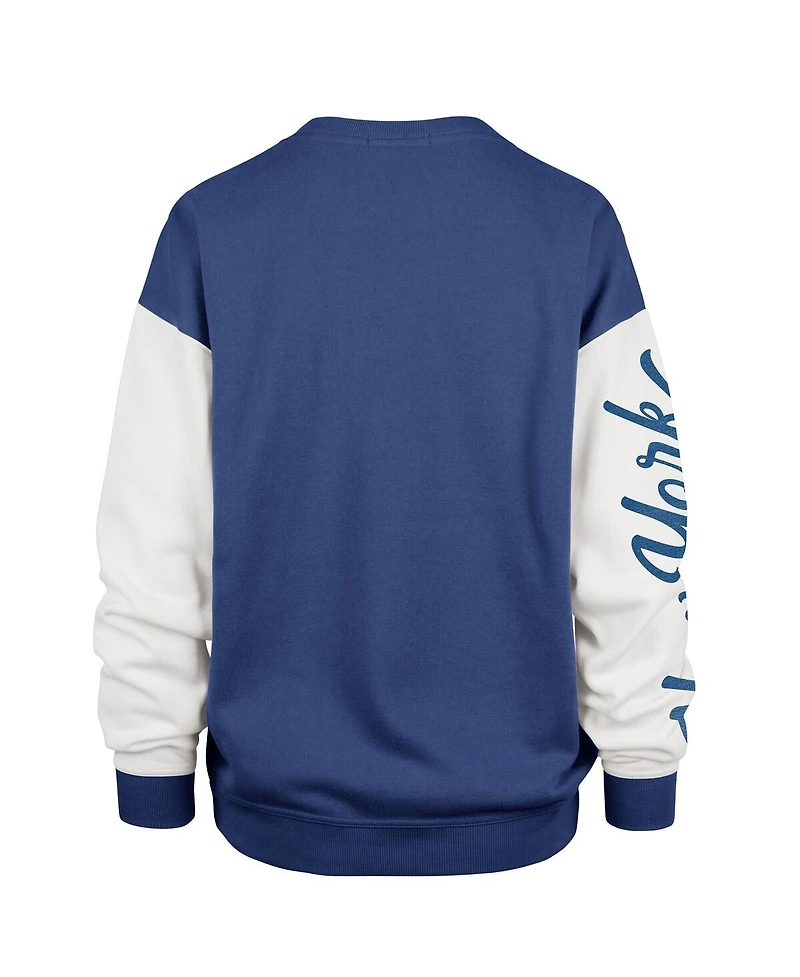 '47 Brand Women's Blue New York Knicks Rise Andie Oversized Pullover Sweatshirt