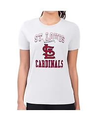 G-iii 4Her by Carl Banks Women's White St. Louis Cardinals Team Logo Graphic Fitted T-Shirt