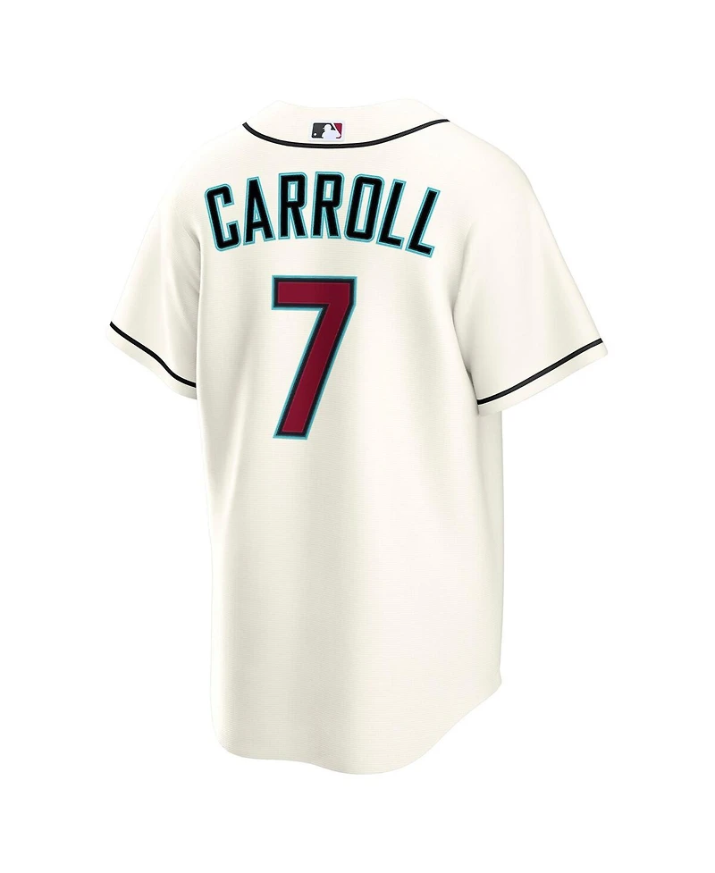 Nike Men's Corbin Carroll Cream Arizona Diamondbacks Home Replica 2.0 Player Jersey