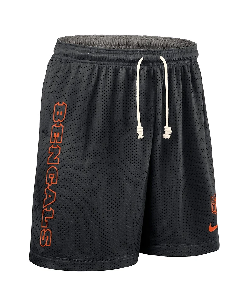 Nike Men's Black Cincinnati Bengals Sideline Reversible Performance Shorts