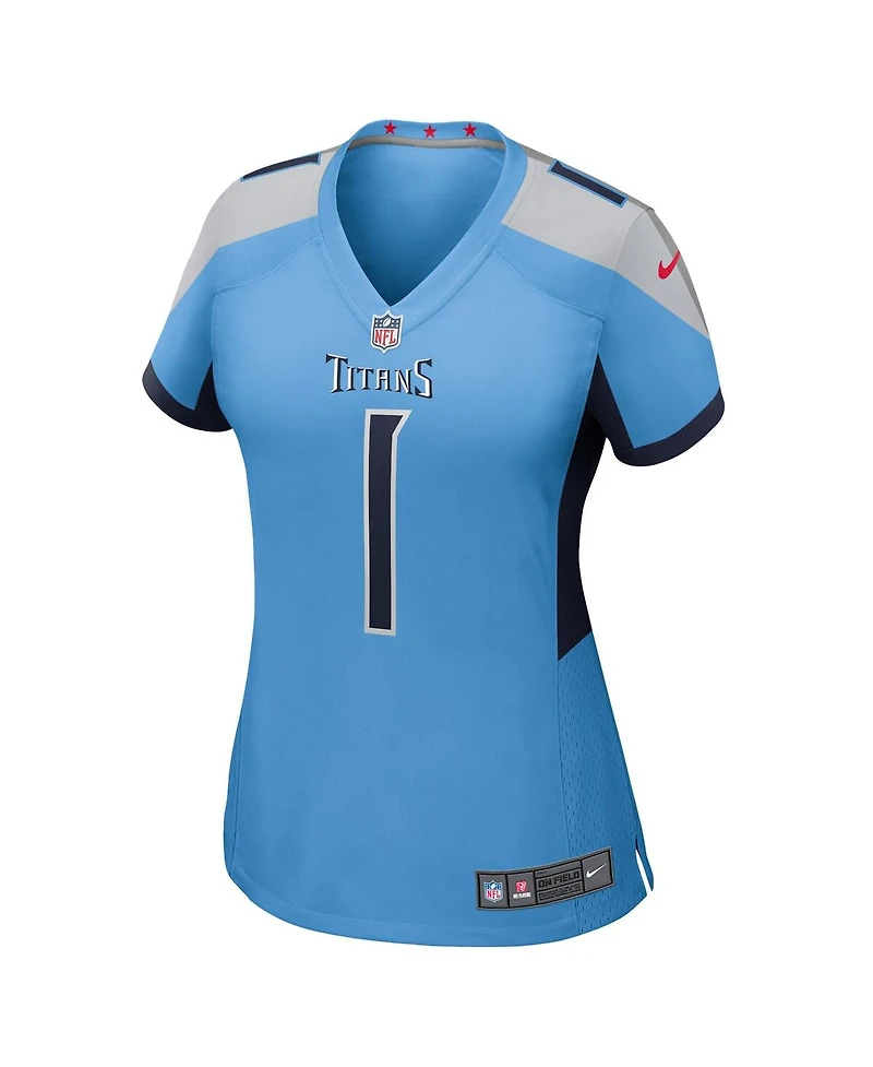 Nike Women's Cameron Ward Light Blue Tennessee Titans 2025 Nfl Draft First Round Pick Game Jersey