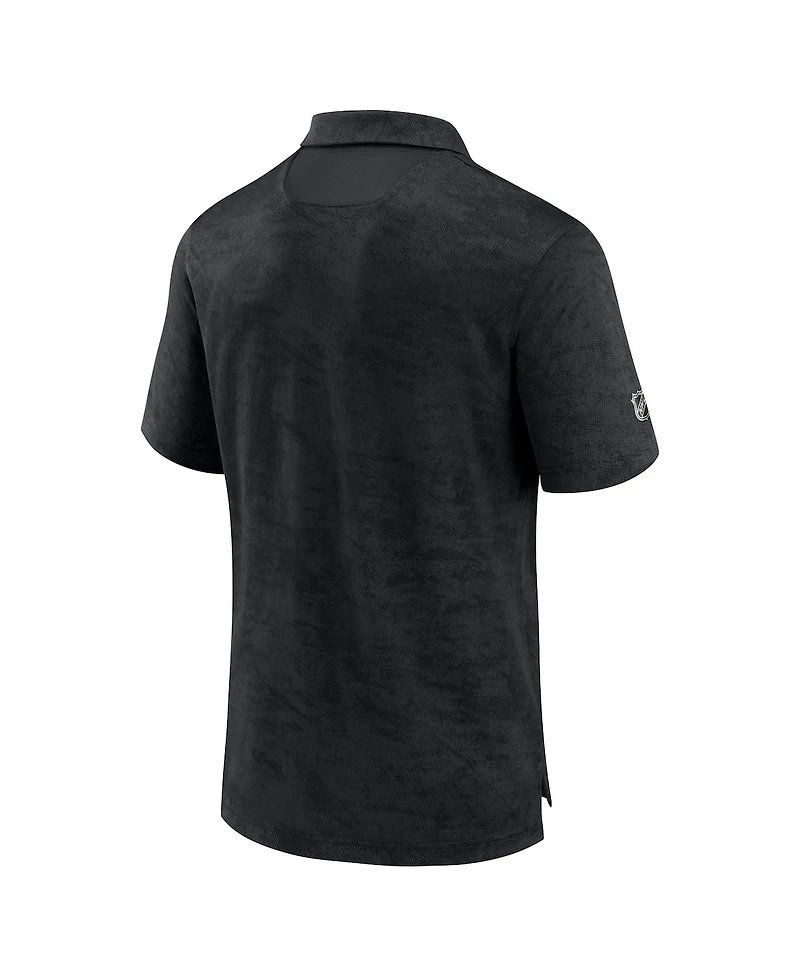 Fanatics Men's Black Los Angeles Kings Authentic Pro Rink Polo Shirt