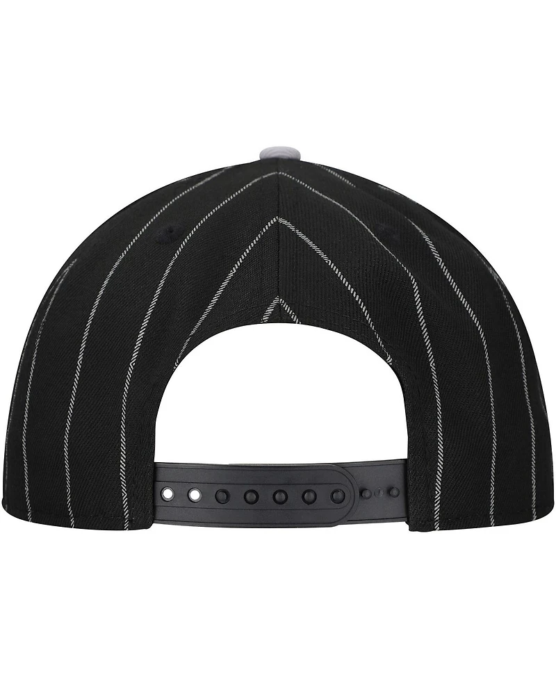 Lids Men's Black Death Row Records A-Frame Pin Stripe Adjustable Hat