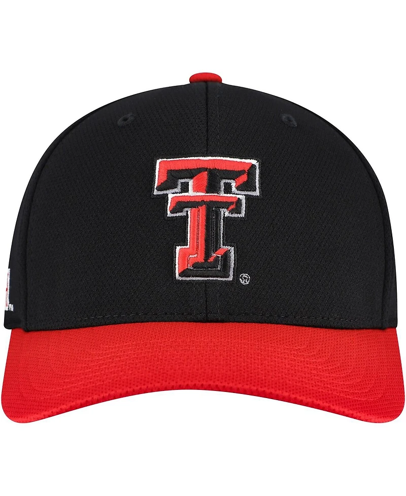 Top of the World Men's Black/Red Texas Tech Red Raiders Reflex Two-Tone Flex Hat