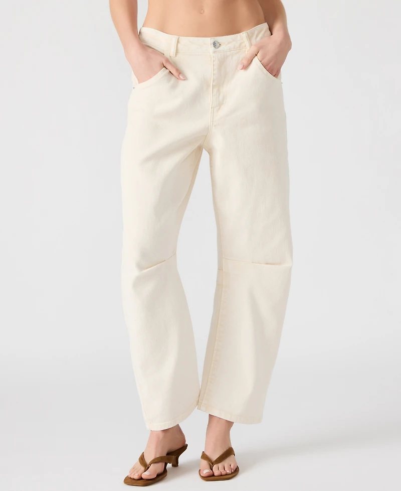 Steve Madden Women's Barrel-Leg Hart Jeans