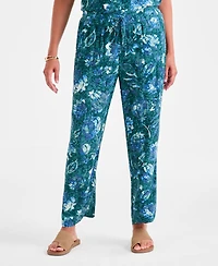 Style & Co Women's Printed Drawstring-Waist Pull-On Pants, Macy's Exclusive